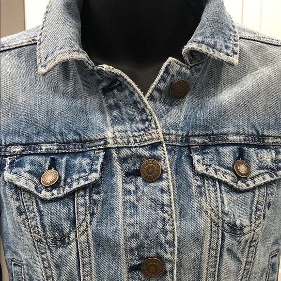🦅American Eagle Women’s Jean Jacket – Size XS - Picture 7 of 13
